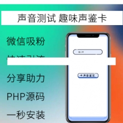 原生PHP+HTML5趣味声卡声音测试识别程序源码 快速吸粉引流程序