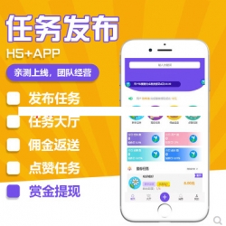 2019最新任务发布平台APP系统 在线完成任务获得佣金 带VIP充值 支持提现