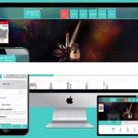 PHP中英文双语版化妆品类外贸企业网站三站合一整站源码带数据自适应手机端